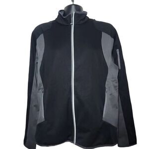 North End Men's Size Large Black Gray Zip Up Track Jacket